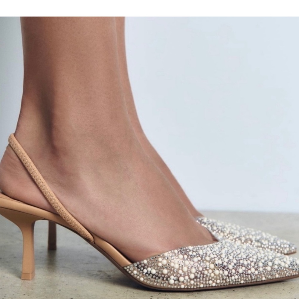 💎 Luxe Embellished Slingback Pointed Heels 💎